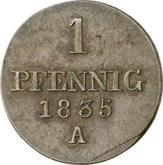 Reverse 1 Pfennig 1835 A