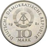 Reverse 10 Mark 1981 Berlin Coinage