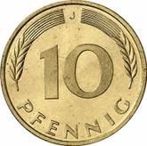 Obverse 10 Pfennig 1985 J
