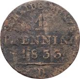 Reverse 1 Pfennig 1833 D