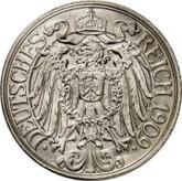 Reverse 25 Pfennig 1909 E