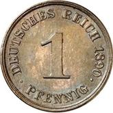Obverse 1 Pfennig 1890 J