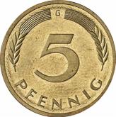 Obverse 5 Pfennig 1997 G