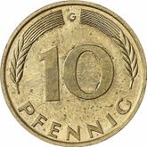Obverse 10 Pfennig 1989 G