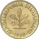 Reverse 10 Pfennig 1968 J