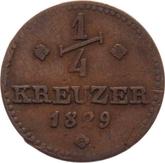Reverse 1/4 Kreuzer 1829