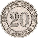 Obverse 20 Pfennig 1887 D