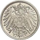 Reverse 5 Pfennig 1890 D