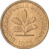 Reverse 1 Pfennig 1973 D