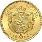Reverse 10 Gulden 1842 C.V.  H.R.