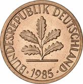 Reverse 1 Pfennig 1985 F