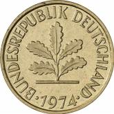 Reverse 5 Pfennig 1974 F