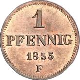 Reverse 1 Pfennig 1855 F