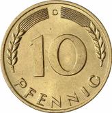 Obverse 10 Pfennig 1966 G