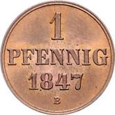 Reverse 1 Pfennig 1847 B