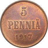Reverse 5 Pennia 1917