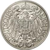 Reverse 25 Pfennig 1909 J