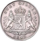 Reverse 2 Gulden 1845