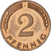 Obverse 2 Pfennig 1969 G