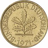 Reverse 5 Pfennig 1971 F