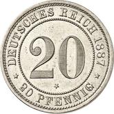 Obverse 20 Pfennig 1887 E