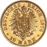 Reverse 10 Mark 1874 D Bayern