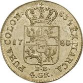 Reverse 1 Zloty (4 Grosze) 1788 EB