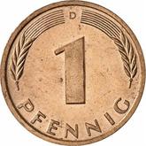 Obverse 1 Pfennig 1987 D