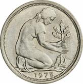 Reverse 50 Pfennig 1975 D