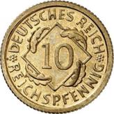 Obverse 10 Reichspfennig 1931 D