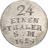 Reverse 1/24 Thaler 1824