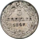 Reverse 3 Kreuzer 1847