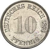 Obverse 10 Pfennig 1874 F