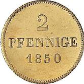Reverse 2 Pfennig 1850