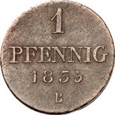 Reverse 1 Pfennig 1835 B