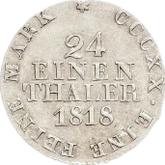 Reverse 1/24 Thaler 1818 I.G.S.