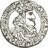Obverse Ducat 1654 AT Portrait with Crown
