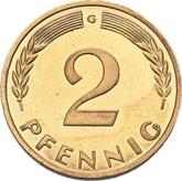 Obverse 2 Pfennig 1959 G