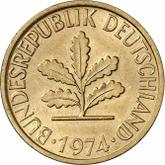 Reverse 5 Pfennig 1974 D