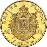 Reverse 50 Francs 1859 A