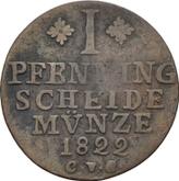 Reverse 1 Pfennig 1822 CvC