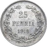 Reverse 25 Pennia 1916 S