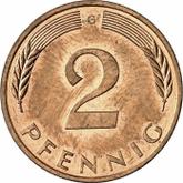 Obverse 2 Pfennig 1991 G