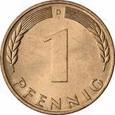 Obverse 1 Pfennig 1970 D