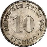 Obverse 10 Pfennig 1874 C