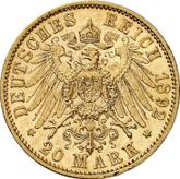 Reverse 20 Mark 1892 A Saxe-Weimar-Eisenach