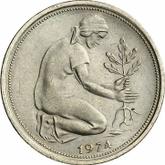 Reverse 50 Pfennig 1974 G