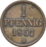 Reverse 1 Pfennig 1851 B