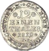 Reverse 1/12 Thaler 1819 FR