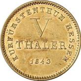Reverse 5 Thaler 1843